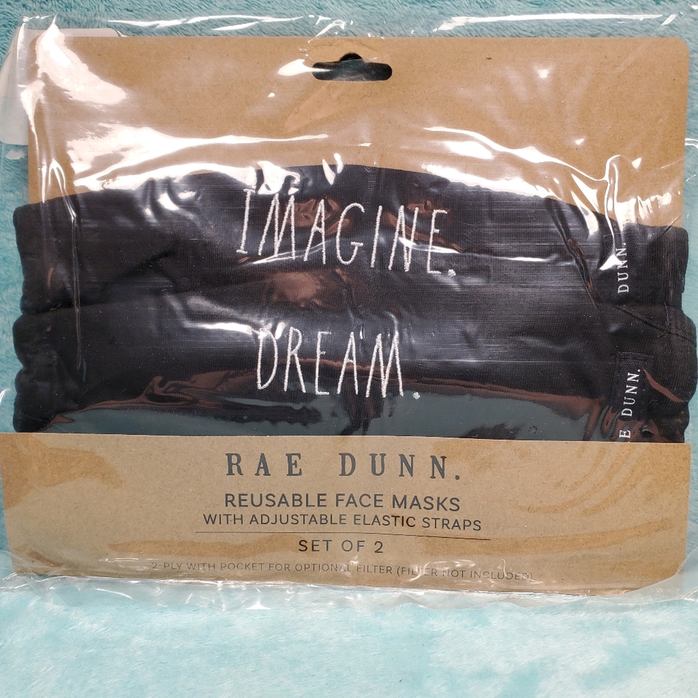 Rae Dunn Set of 2 Masks in IMAGINE & DREAM
